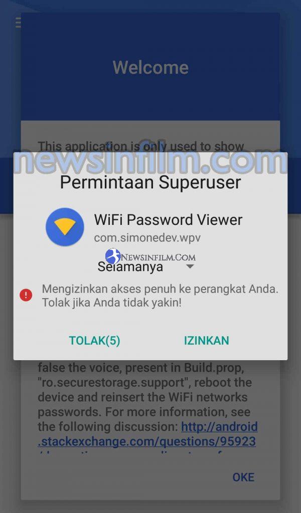 cara mengetahui password wifi di android root