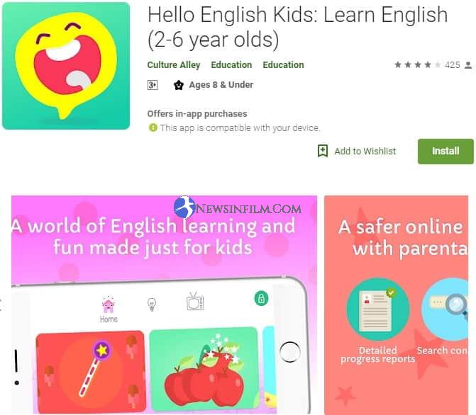 aplikasi belajar bahasa inggris untuk anak