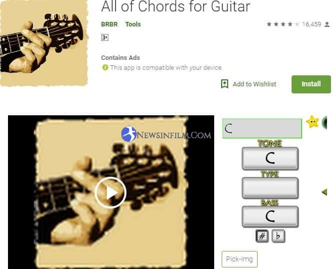 aplikasi kunci gitar lengkap