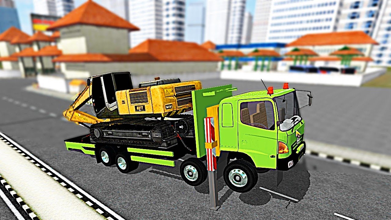 Download Mod Bussid Truck Hino Self Loader & Excavator